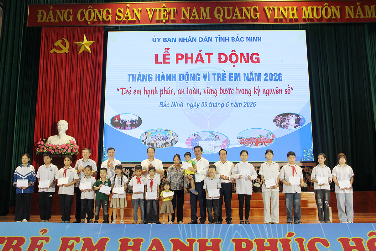 Phó Chủ tịch UBND tỉnh Lê Xuân Lợi dự Lễ phát động Tháng hành động vì trẻ em năm 2026